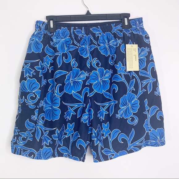 Newport Blue Other - NEWPORT BLUE Hibiscus Hawaiian Swim Trunks Shorts